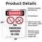 Signmission No Smoking Oxygen In Use Danger Sign, Vinyl Decal, 18in W x 24in L, 2PK OS-2PACK-DS-D-1824-V-1488 - alternate 6